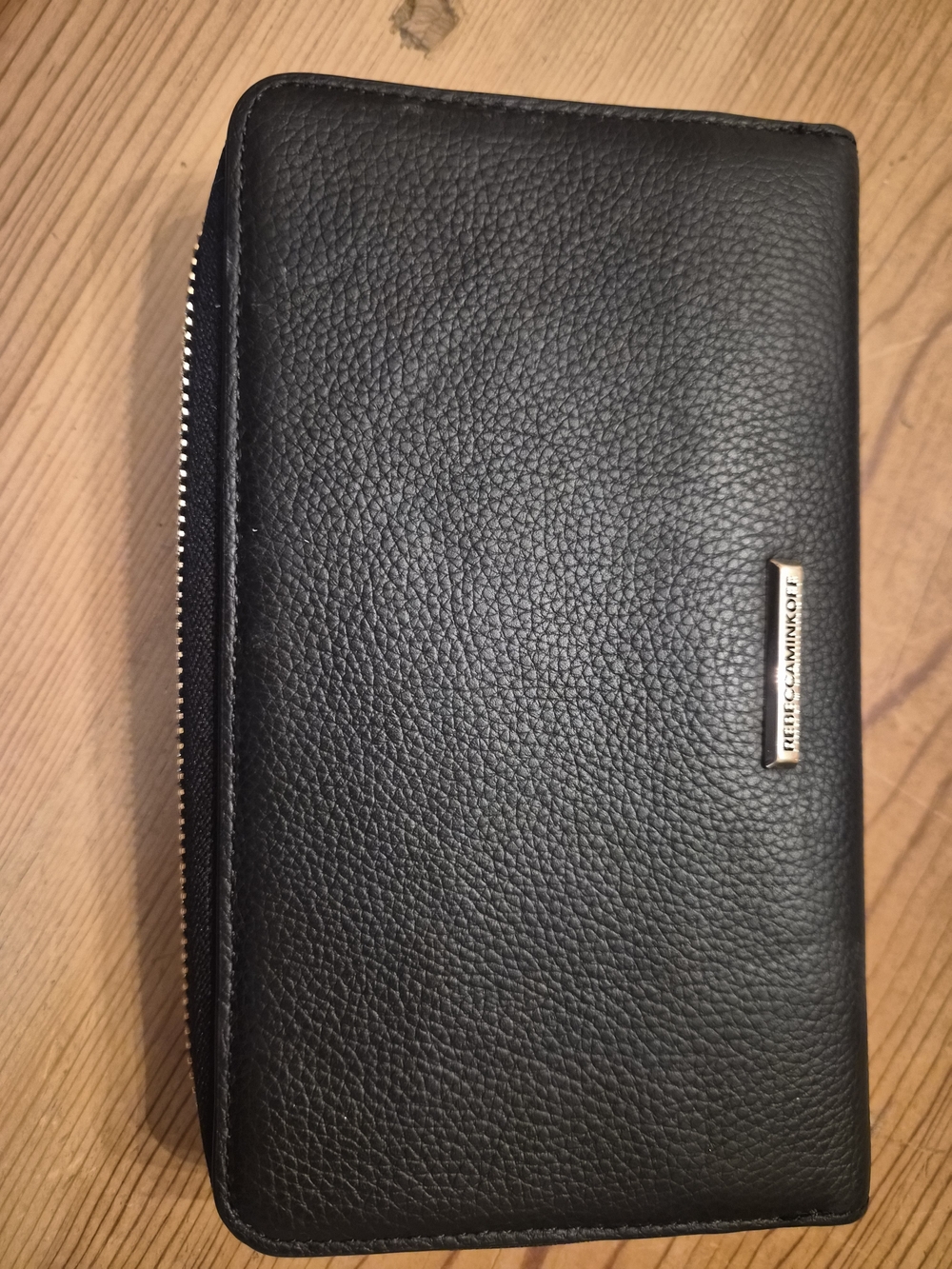 Rebecca Minkoff  Black Leather Zip Wallet
